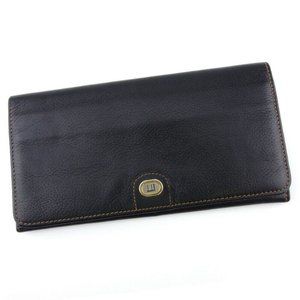 dunhill wallet logo plate leather Authentic